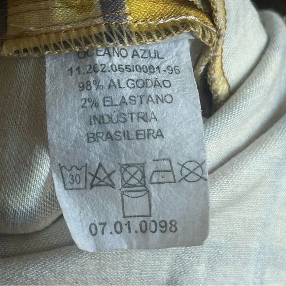 Designer Shorts Colorblock Beachwear Yellow Black Orange M - Picture 7 of 7